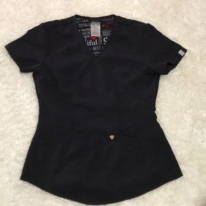Black scrub top